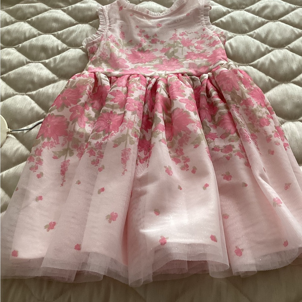 Zhenzi Pink and White Floral Girls Dress Size 8 NWOT - Picture 5 of 10